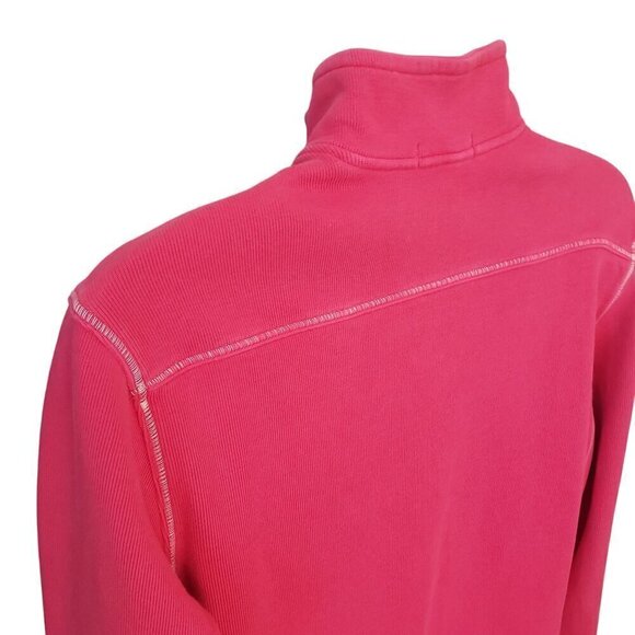 Tommy Bahama Mens Large Pink Relax Half Zip Mock Neck Cotton Pullover Sweatshirt - Picture 6 of 12